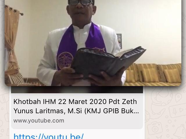 Sejumlah Gereja GPIB Adakan Ibadah Live Streaming