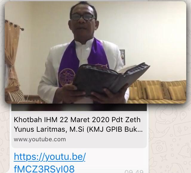 Sejumlah Gereja GPIB Adakan Ibadah Live Streaming
