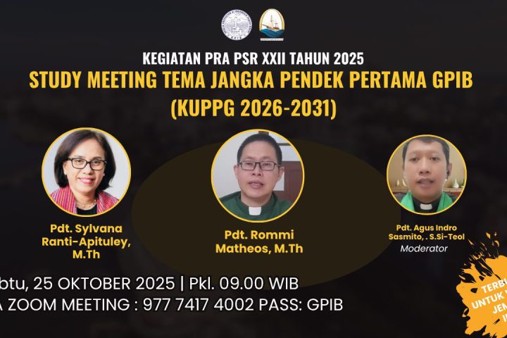 Majelis Sinode GPIB Undang Peserta Mengikuti Pra PSR XXII GPIB 2025 Secara Daring